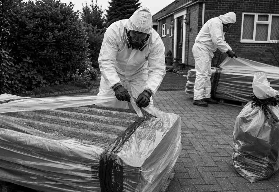 Asbestos wrapping
